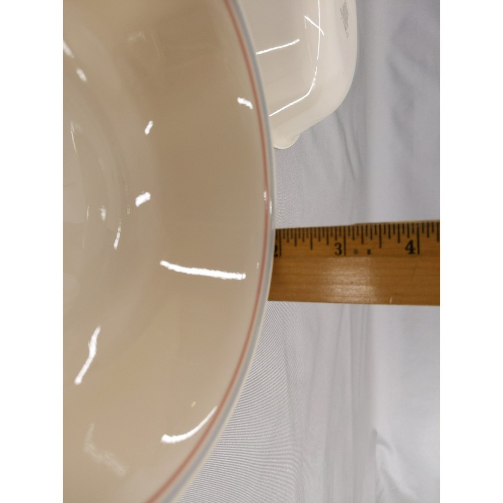 Corelle English Breakfast 6 1/4" Cereal Bowls Lot of 2 Pink & Blue Stripes - Picture 8 of 8